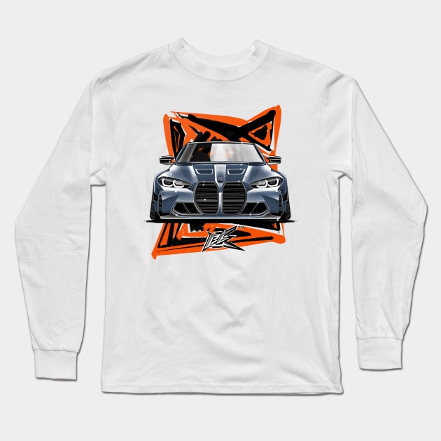 bmw m4 g82 competition gray Long Sleeve T-Shirt by naquash